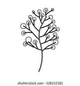 Isolated flower decoration design