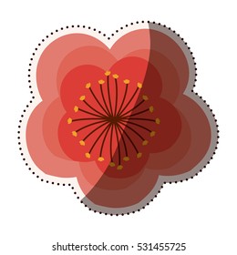 Isolated flower decoration design