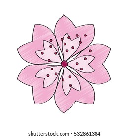 Isolated flower decoration design