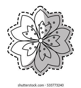 Isolated flower decoration design