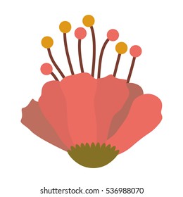 Isolated flower decoration design