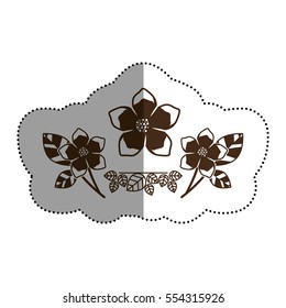 Isolated flower decoration design