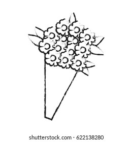 Isolated flower decoration design