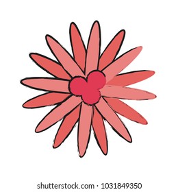 Isolated flower design
