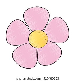 Isolated flower design