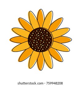 Isolated flower design