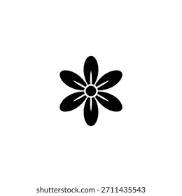 Diseño de flores aisladas, un elemento botánico representado en negro. Perfecto como emblema floral sobre un fondo transparente para diversas aplicaciones creativas.