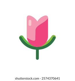 isolated flower with heart vector design