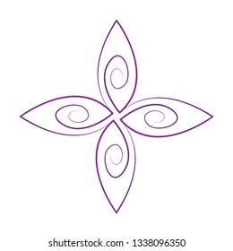 Isolated flower icon. Spa logo. Vector illustration design