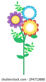 Isolated Flower with Leaves