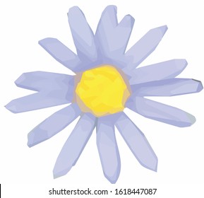 Isolated flower like daisy. Background, illustration or digital paper with spring design. EPS 8 vector