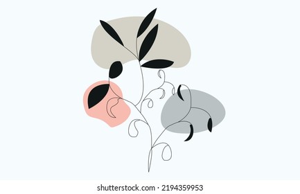 isolated flower linear Vector illustration  