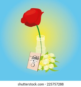 an isolated flower on a colored background