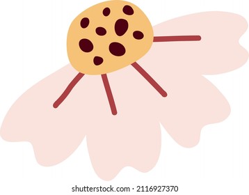 An isolated flower on transparent background. Use this element to create design for your product. Vector graphic.