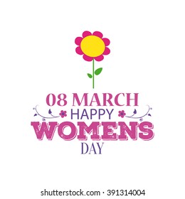 Isolated flower on a white background with text