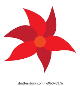 Isolated flower on a white background, Vector illustration