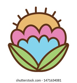 Isolated flower ornament design vector illustration