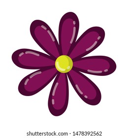 Isolated flower ornament design vector illustration