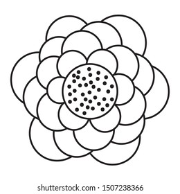 Isolated flower ornament design vector illustration