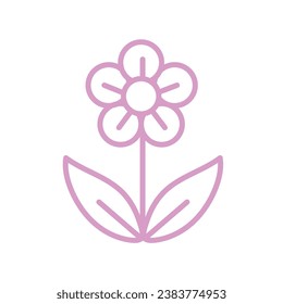 Isolated flower outline icon Vector