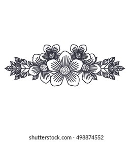 Isolated flower plant design