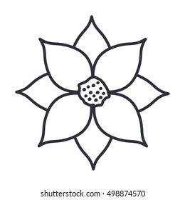 Isolated flower plant design