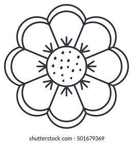 Isolated flower plant design