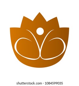 Isolated flower silhouette