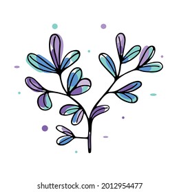 Isolated flower sketch Spring time Vector illustration