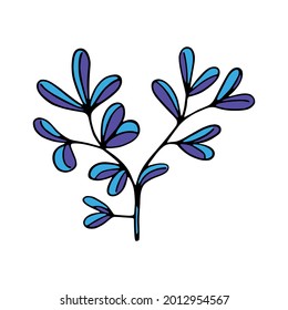 Isolated flower sketch Spring time Vector illustration