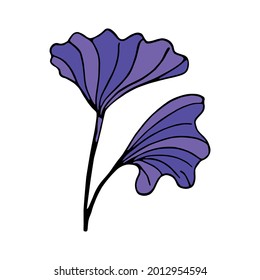 Esbozo de flor aislado primavera tiempo de primavera Ilustración vectorial