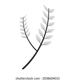 Einzeln Blume, Vektorschwarz-weiß