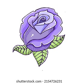 Isolated flower in watercolor technique Vector illustration