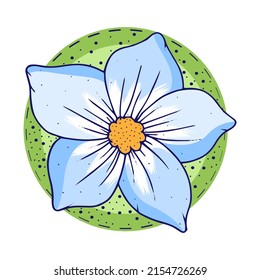 Isolated flower in watercolor technique Vector illustration