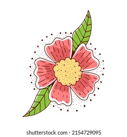 Isolated flower in watercolor technique Vector illustration