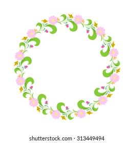 Isolated flower wreath 