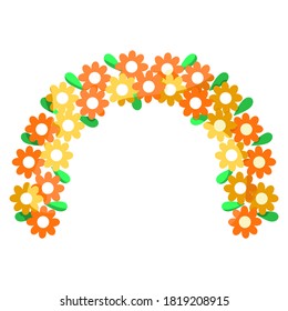 Isolated flowers bow icon. Holidays decoration - Vector illustration