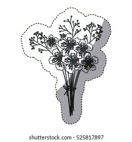 Isolated flowers decoration design