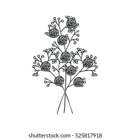 Isolated flowers decoration design