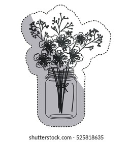 Isolated flowers decoration design