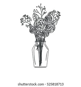 Isolated flowers decoration design