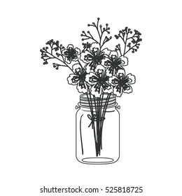 Isolated flowers decoration design