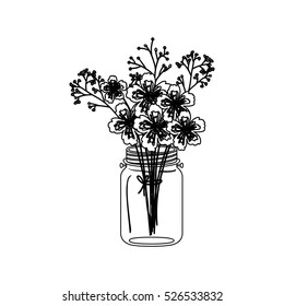 Isolated flowers decoration design