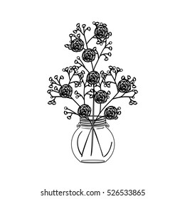 Isolated flowers decoration design