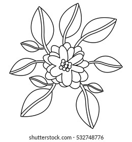 Isolated flowers decoration design
