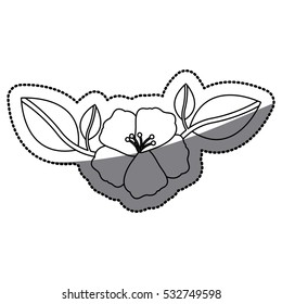 Isolated flowers decoration design