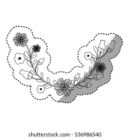 Isolated flowers decoration design