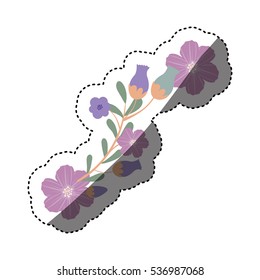 Isolated flowers decoration design