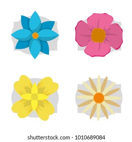 Isolated flowers design
