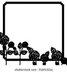 Isolated flowers frame decoration design